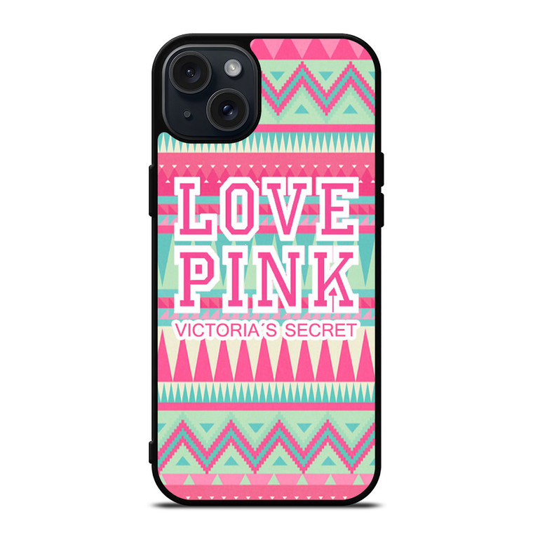 PINK VICTORIA'S SECRET iPhone 15 Plus Case