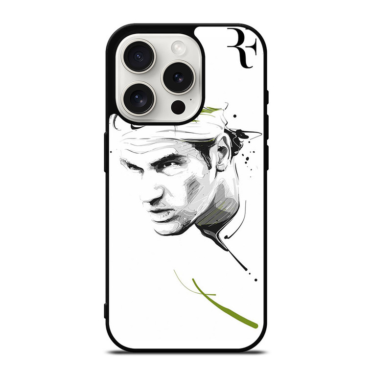 ROGER FEDERER ART iPhone 15 Pro Case