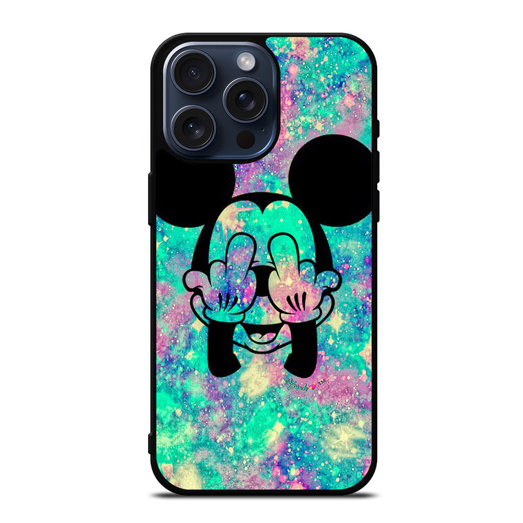 MIDDLE FINGER MICKY MOUSE iPhone 15 Pro Max Case