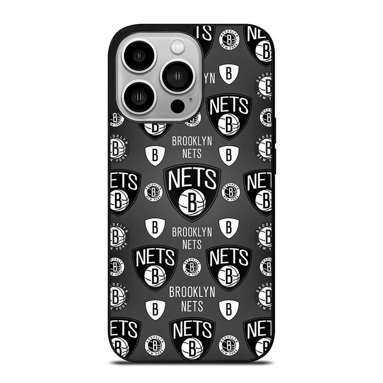 BROOKLYN NETS PATTERN iPhone 14 Pro Case