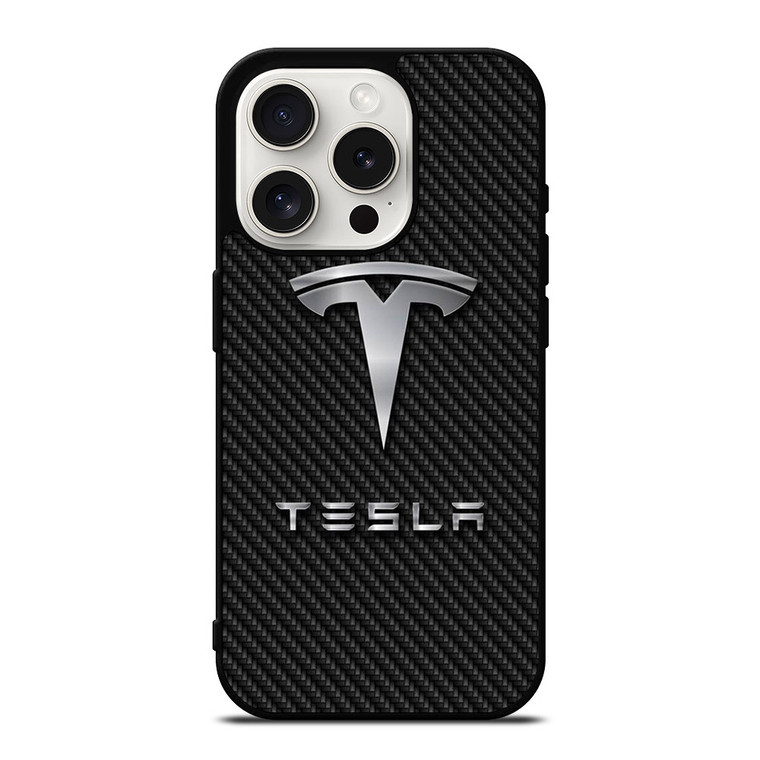 TESLA CAR LOGO iPhone 15 Pro Case