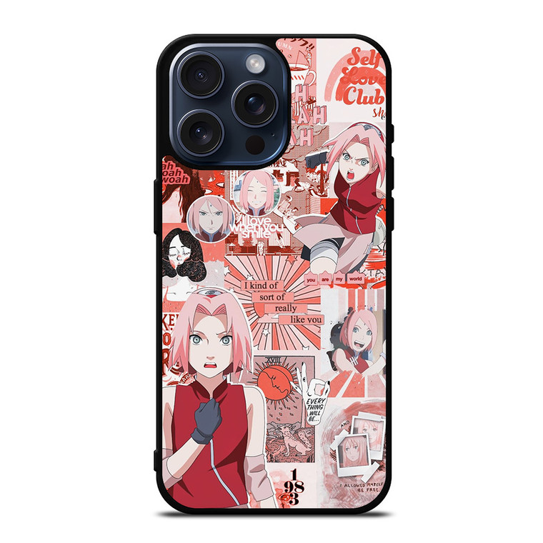 SAKURA HARUNO COLLAGE iPhone 15 Pro Max Case
