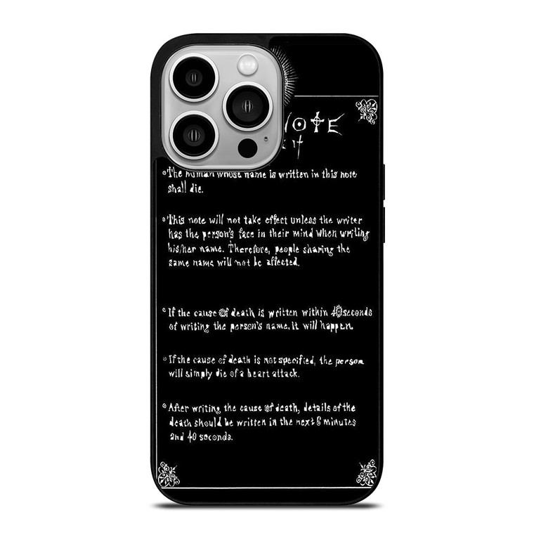 RULES OF THE DEATH NOTE iPhone 14 Pro Case