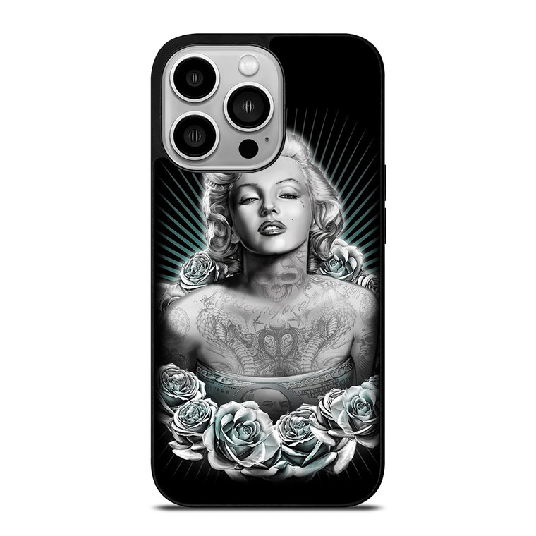 MARILYN MONROE WITH TATTOO iPhone 14 Pro Case