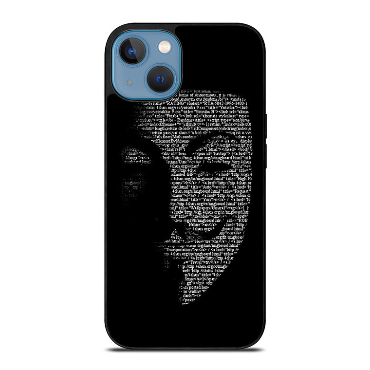 V FOR VENDETTA MASK iPhone 13 Case V FOR VENDETTA MASK iPhone 13 Case