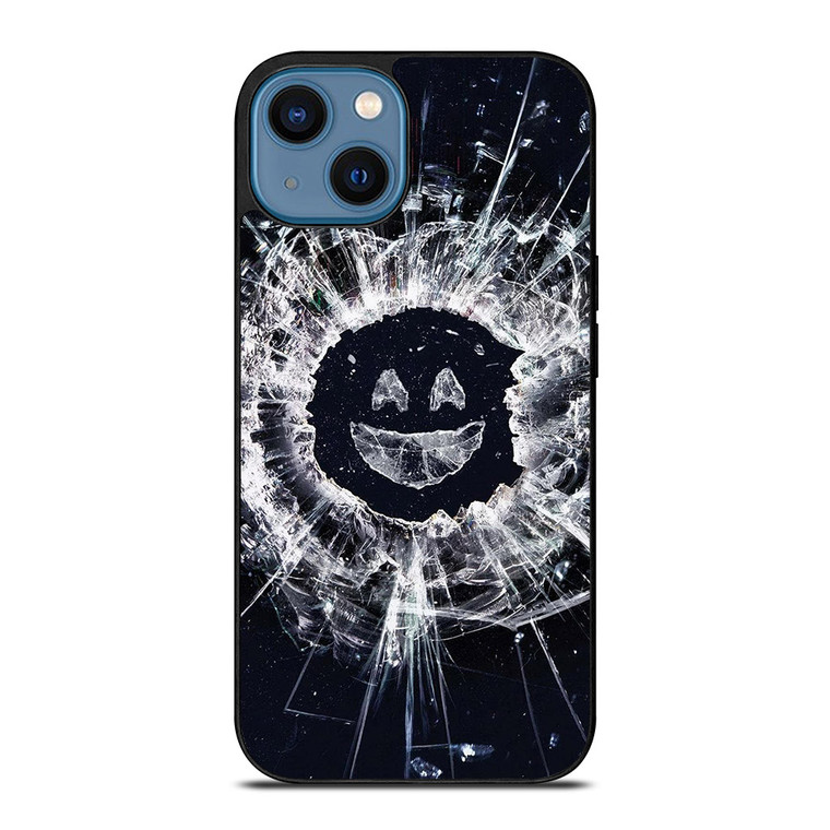 BLACK MIRROR SMILEY iPhone 14 Case BLACK MIRROR SMILEY iPhone 14 Case