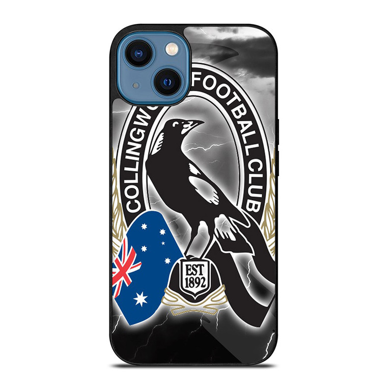 COLLINGWOOD MAGPIES AFL LOGO iPhone 14 Case COLLINGWOOD MAGPIES AFL LOGO iPhone 14 Case