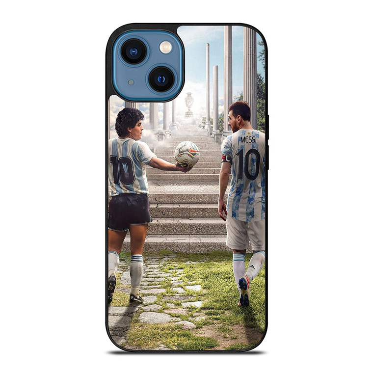 DIEGO MARADONA AND LIONEL MESSI iPhone 14 Case