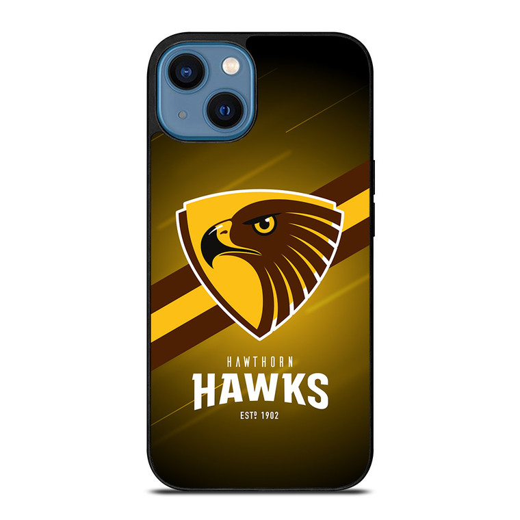 HAWTHORN HAWKS 1902 AFL iPhone 14 Case HAWTHORN HAWKS 1902 AFL iPhone 14 Case