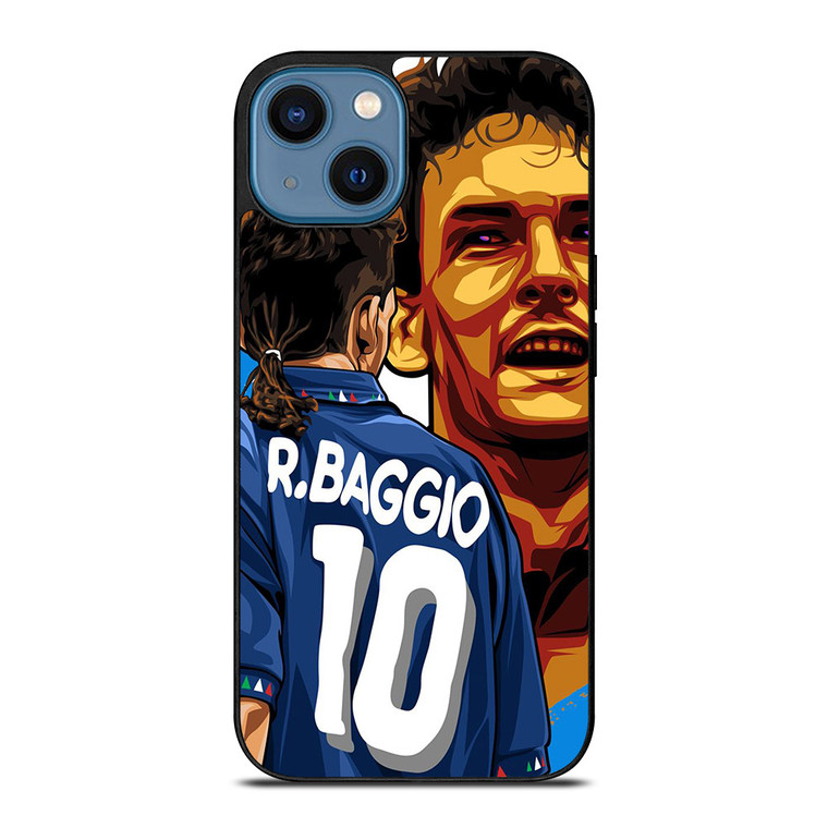 ROBERTO BAGGIO LEGEND ITALY ART iPhone 14 Case