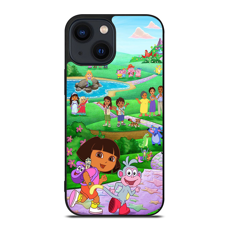 DORA THE EXPLORER CHARACTERS iPhone 14 Plus Case DORA THE EXPLORER CHARACTERS iPhone 14 Plus Case
