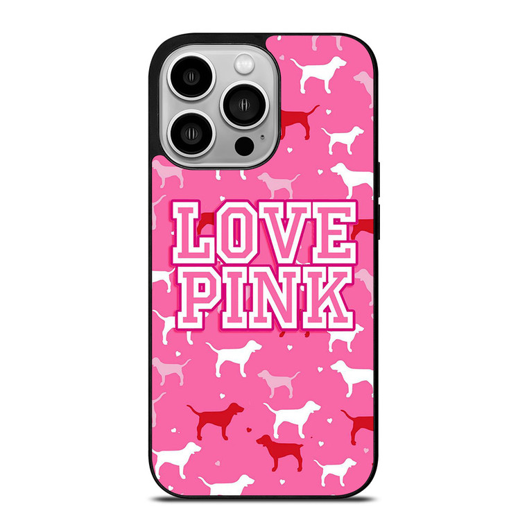 DOG PINK VICTORIA'S SECRET iPhone 14 Pro Case DOG PINK VICTORIA'S SECRET iPhone 14 Pro Case