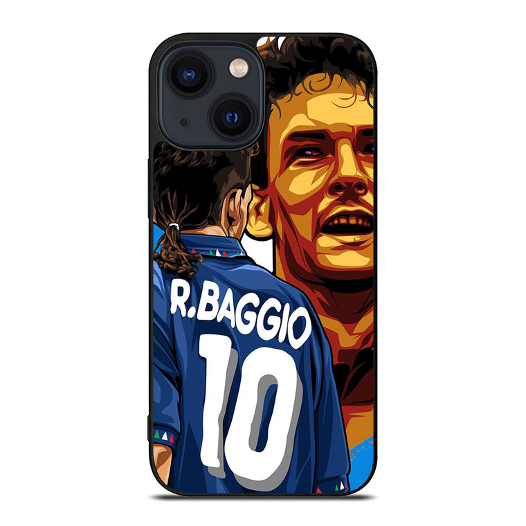 ROBERTO BAGGIO LEGEND ITALY ART iPhone 14 Plus Case