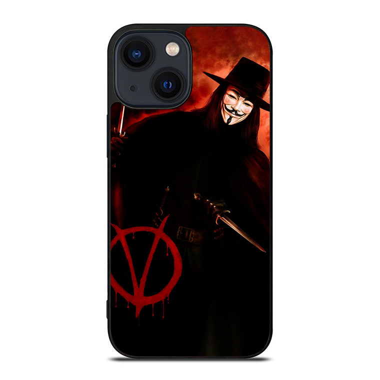 V FOR VENDETTA LOGO iPhone 14 Plus Case