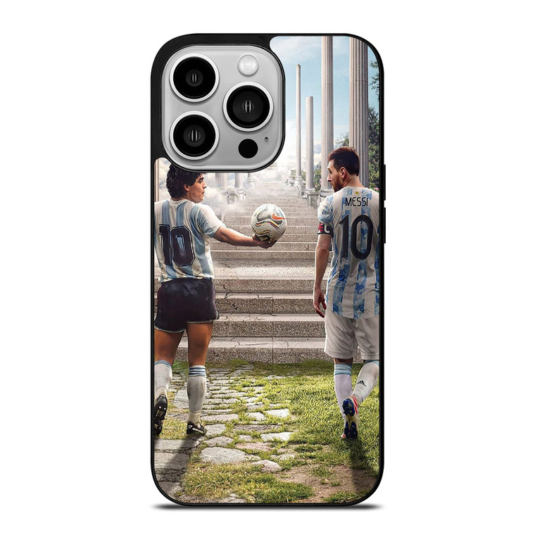 DIEGO MARADONA AND LIONEL MESSI iPhone 14 Pro Case