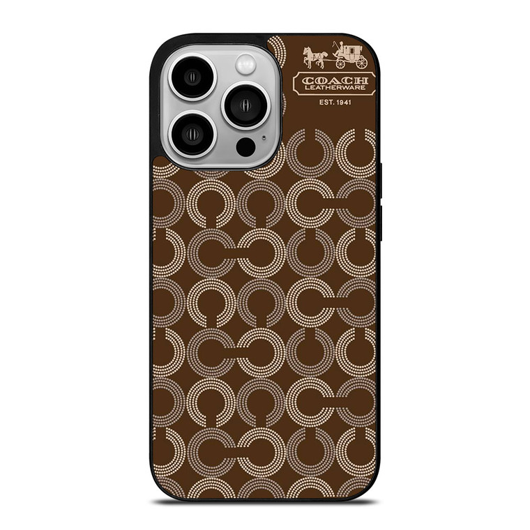COACH PATTERN LOGO iPhone 14 Pro Case
