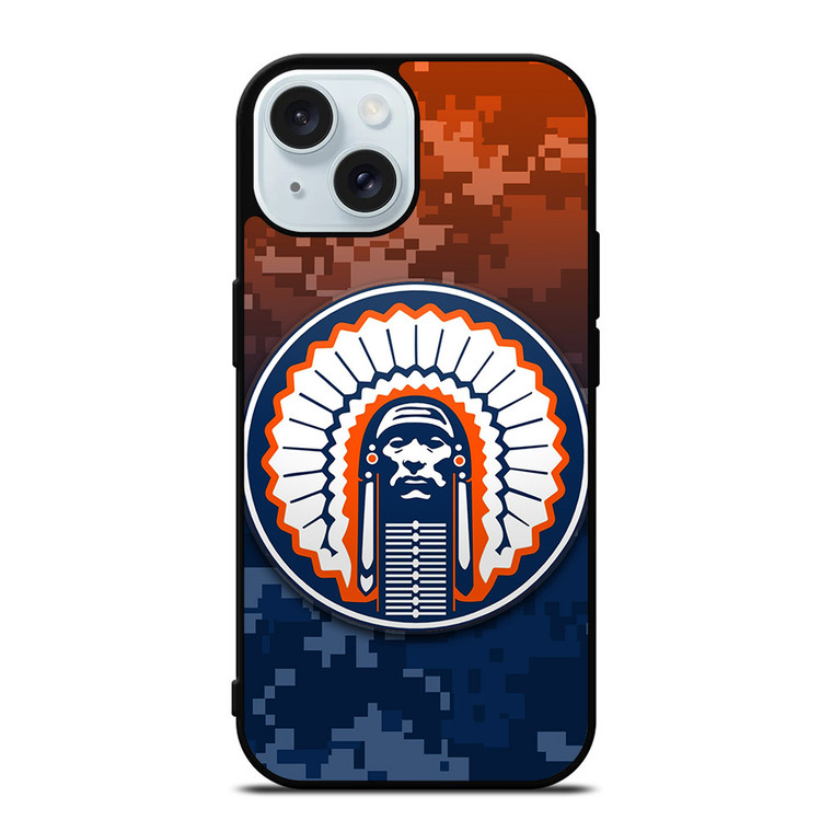 ILLINOIS FIGHTING LOGO iPhone 15 Case