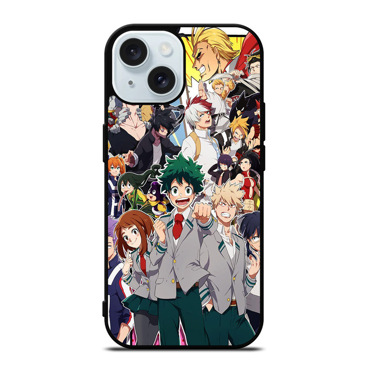 MY HERO ACADEMIA ANIME CHARACTERS iPhone 15 Case