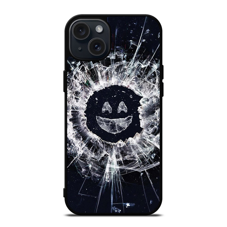 BLACK MIRROR SMILEY iPhone 15 Plus Case