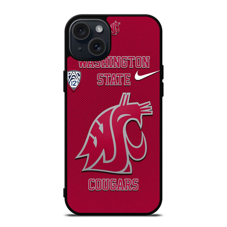 WASHINGTON STATE COUGARS SYMBOL iPhone 15 Plus Case WASHINGTON STATE COUGARS SYMBOL iPhone 15 Plus Case