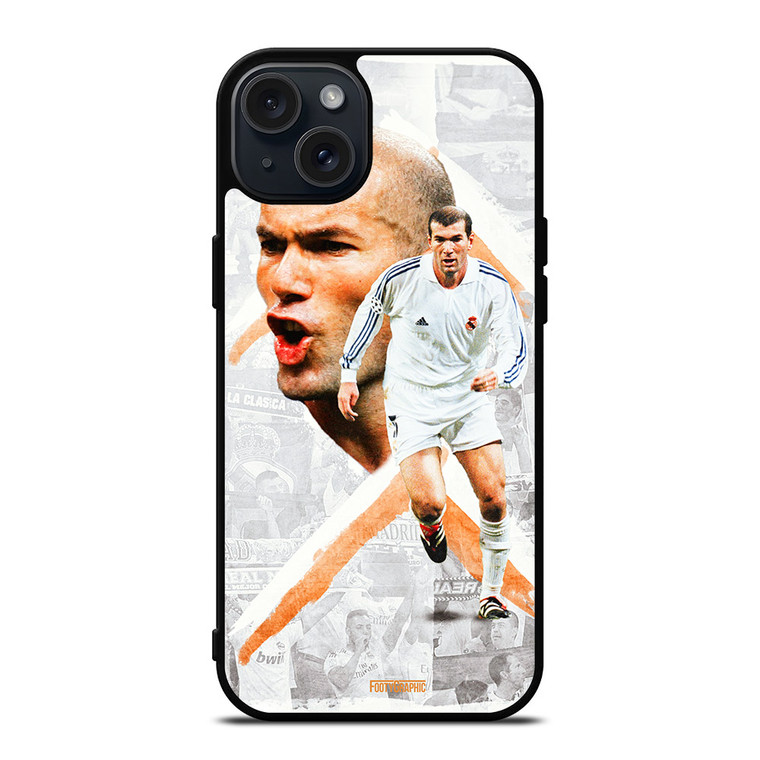 ZINEDINE ZIDANE LEGEND REAL MADRID iPhone 15 Plus Case