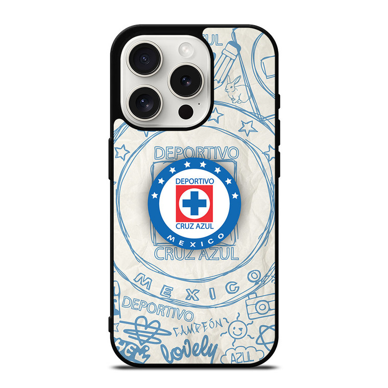 CRUZ AZUL DEPORTIVO ART iPhone 15 Pro Case CRUZ AZUL DEPORTIVO ART iPhone 15 Pro Case