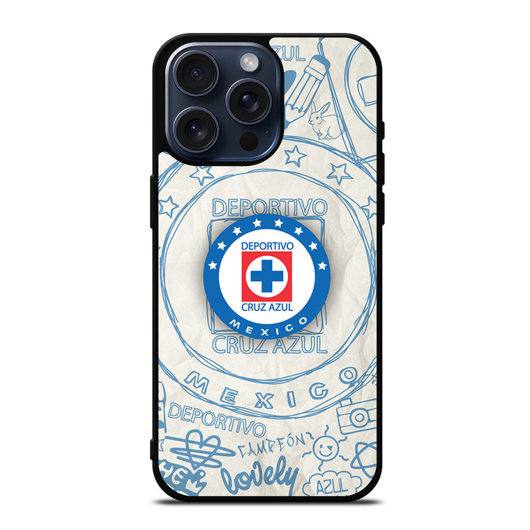 CRUZ AZUL DEPORTIVO ART iPhone 15 Pro Max Case CRUZ AZUL DEPORTIVO ART iPhone 15 Pro Max Case