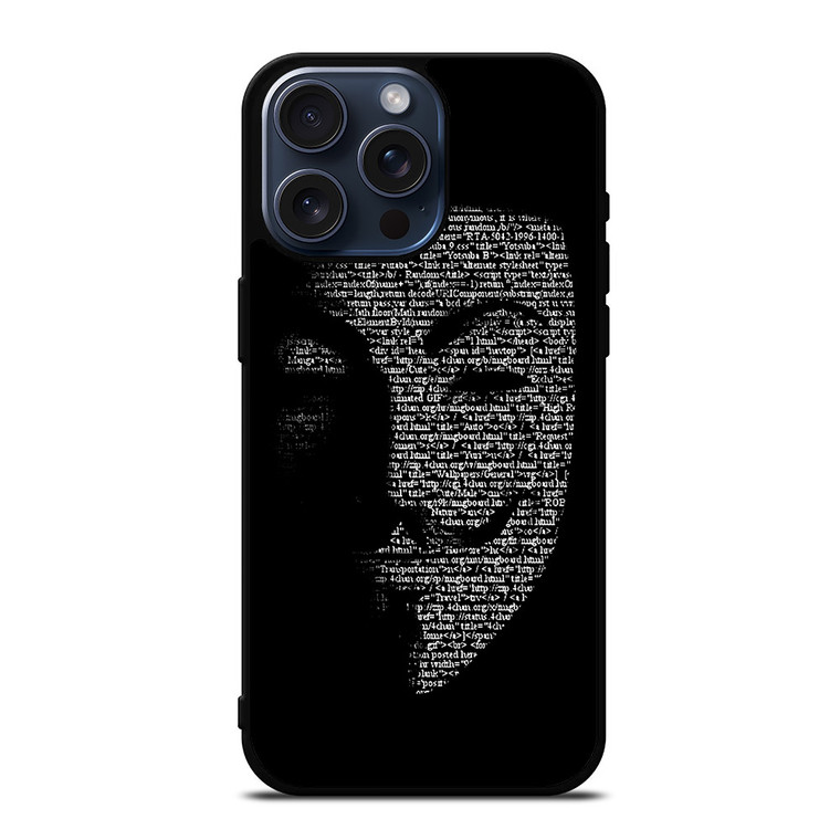V FOR VENDETTA MASK iPhone 15 Pro Max Case