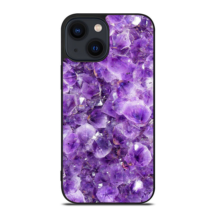 PURPLE CRYSTAL MARBLE PATTERN iPhone 14 Plus Case