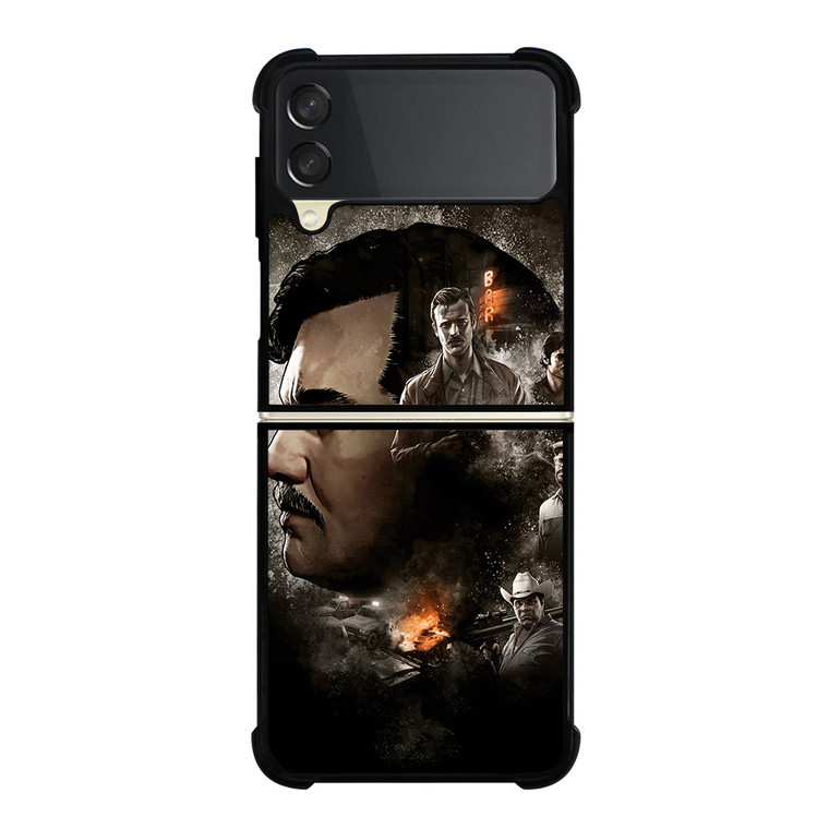 NARCOS CHARACTERS PABLO ESCOBAR Samsung Z Flip 3 Case