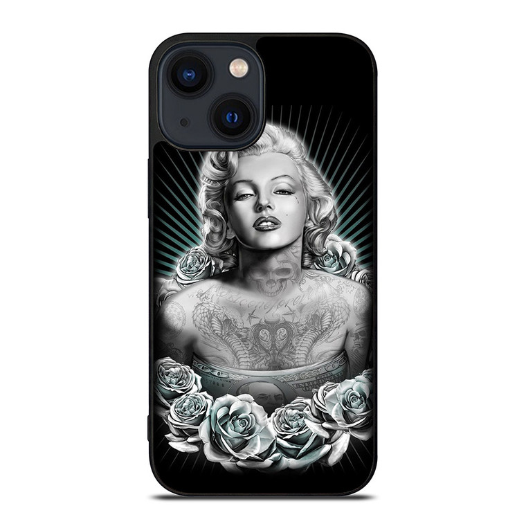 MARILYN MONROE WITH TATTOO iPhone 14 Plus Case MARILYN MONROE WITH TATTOO iPhone 14 Plus Case