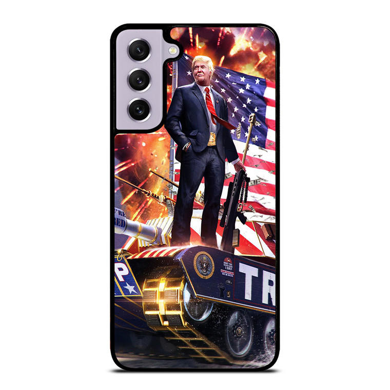 DONALD TRUMP ON TANK Samsung Galaxy S21 FE Case