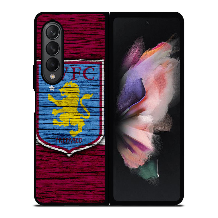 ASTON VILLA FC LOGO WOODEN Samsung Z Fold 3 Case