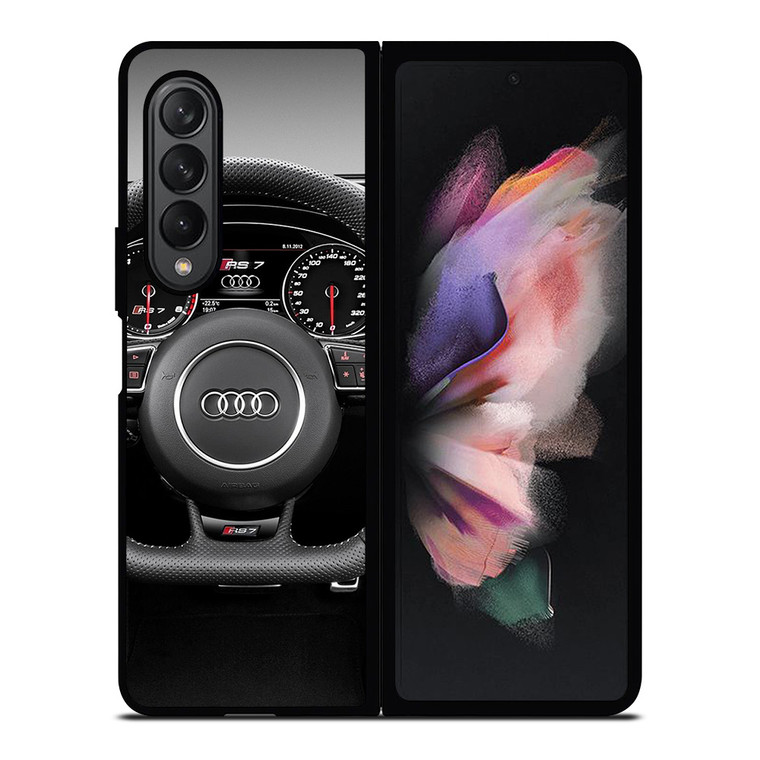 AUDI LOGO STREERING WHEEL Samsung Z Fold 3 Case