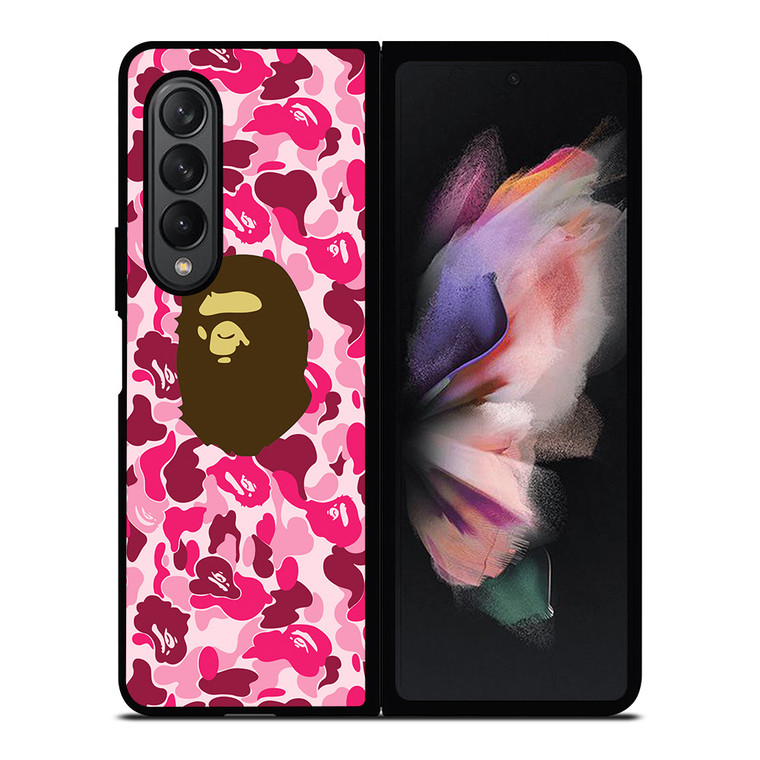 CAMO BAPE LOGO 2 Samsung Z Fold 3 Case