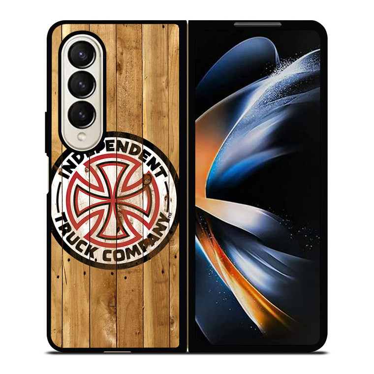 INDEPENDENT TRUCK LOGO WOODEN 2 Samsung Z Fold 4 Case