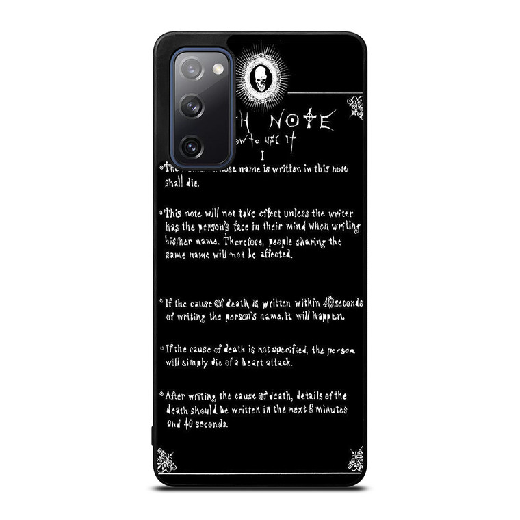 RULES OF THE DEATH NOTE Samsung Galaxy S20 FE Case