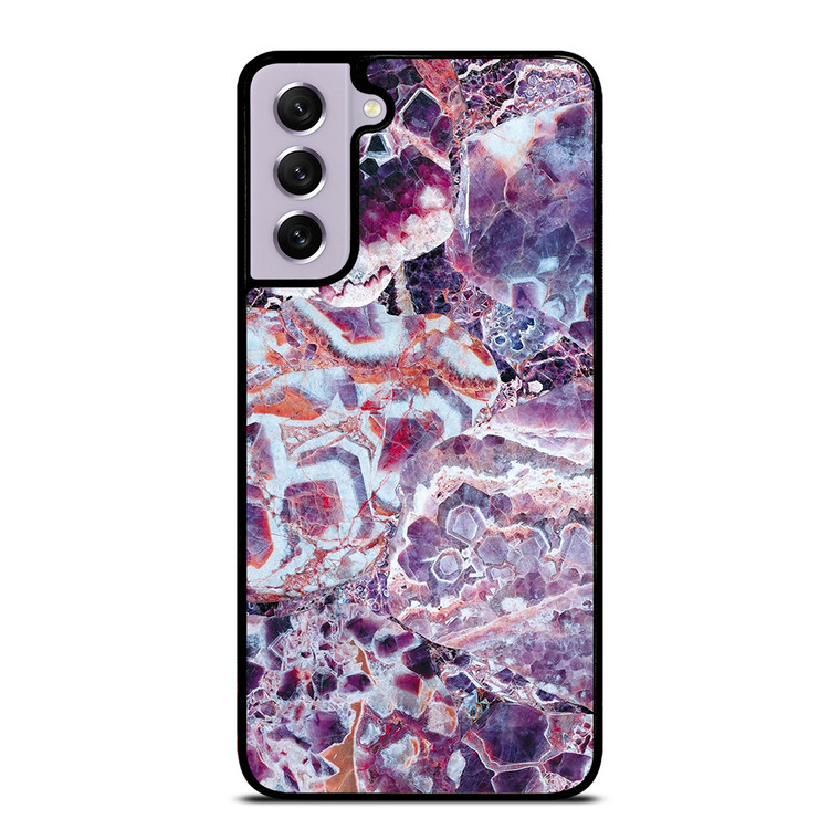 PURPLE CRYSTAL MARBLE PATTERN 2 Samsung Galaxy S21 FE Case