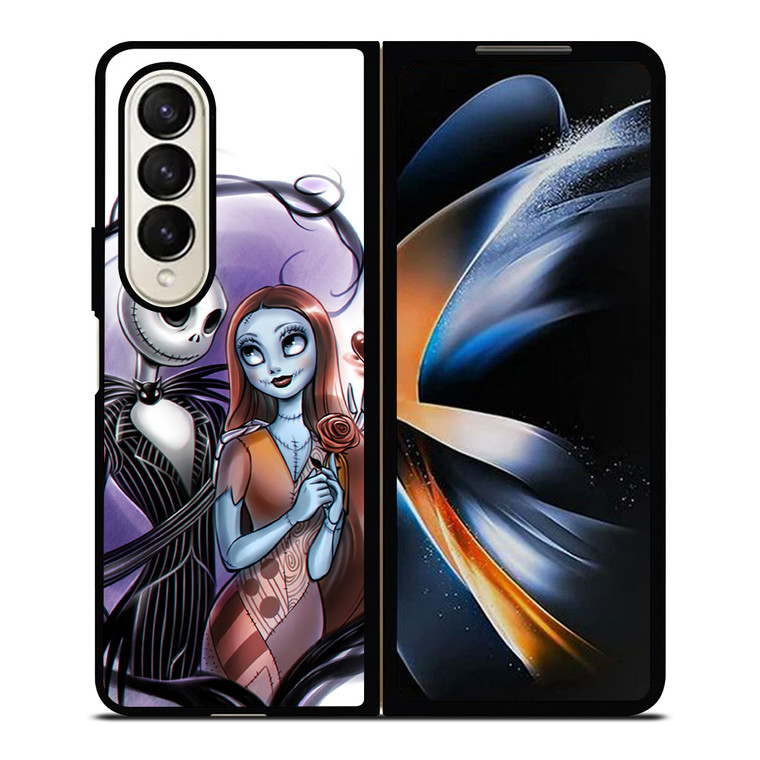 NIGHTMARE BEFORE CHRISTMAS JACK AND SALLY Samsung Z Fold 4 Case