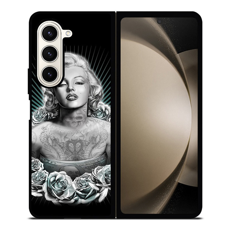 MARILYN MONROE WITH TATTOO Samsung Z Fold 5 Case