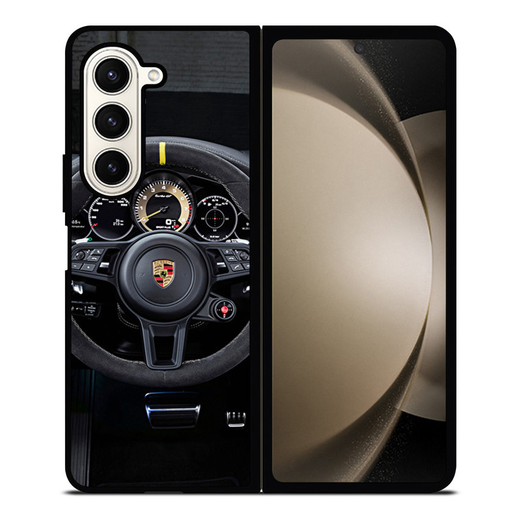 PORSCHE STEERING WHEEL Samsung Z Fold 5 Case