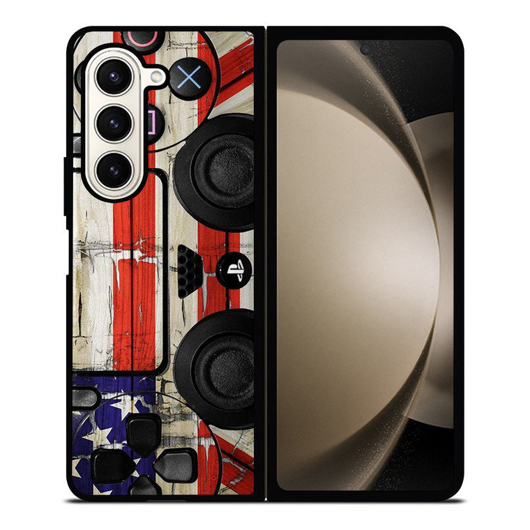 PS4 CONTROLLER AMERICAN Samsung Z Fold 5 Case