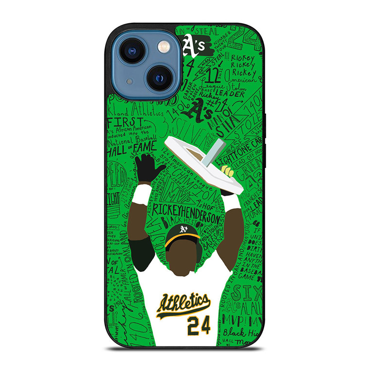 OAKLAND ATHLETICS RICKEY HENDERSON iPhone 14 Case