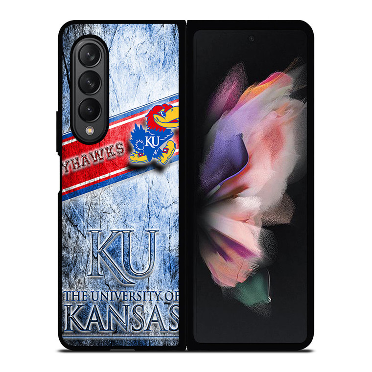 UNIVERSITY OF KANSAS JAYHAWKS LOGO Samsung Z Fold 3 Case UNIVERSITY OF KANSAS JAYHAWKS LOGO Samsung Z Fold 3 Case