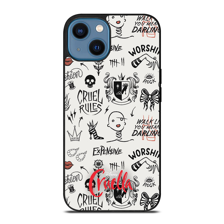 CRUELLA DISNEY PATTERN iPhone 14 Case