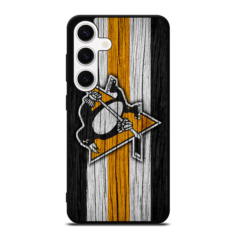 PITTSBURGH PENGUINS LOGO WOODEN Samsung Galaxy S24 Case