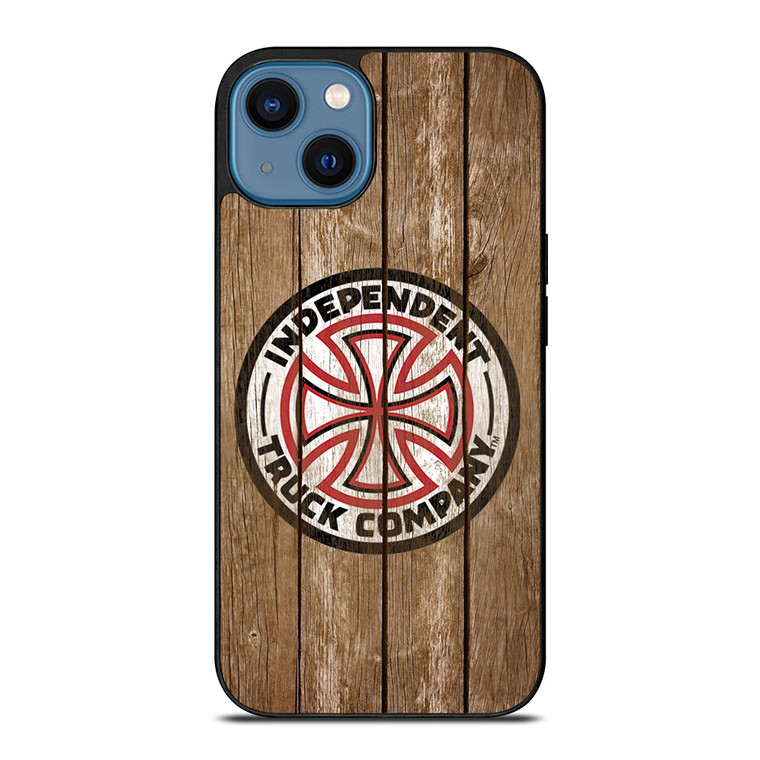 INDEPENDENT TRUCK LOGO WOODEN iPhone 14 Case