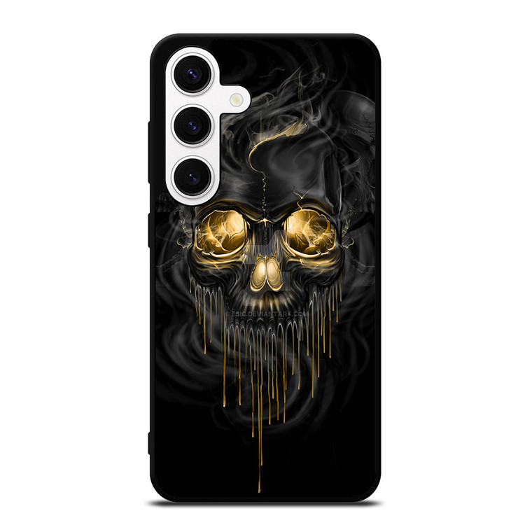 SKULL MELT ANGRY BLACK Samsung Galaxy S24 Case