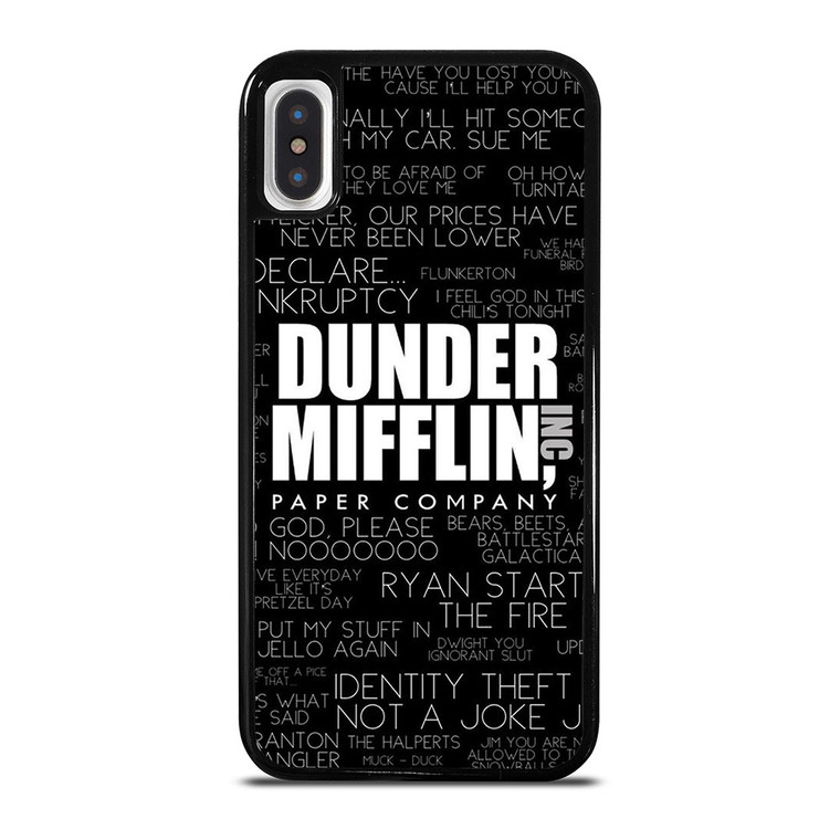 THE OFFICE DUNDER MIFFLIN QUOTES iPhone X / XS Case