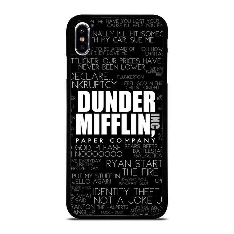 THE OFFICE DUNDER MIFFLIN QUOTES iPhone XS Max Case